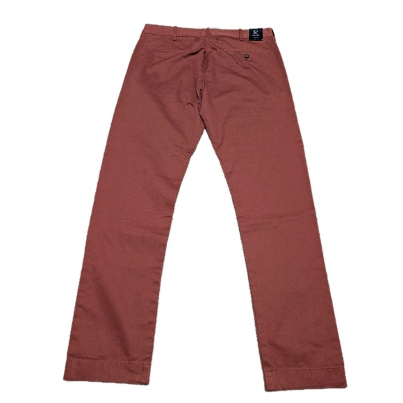 J. Crew Men's Driggs Slim Fit Chinos, Dusty Red, Size 31x30 NWT - Picture 2 of 8